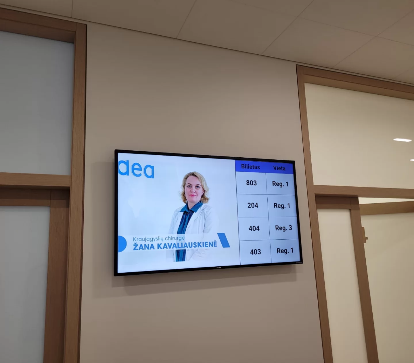 Kauno Affidea klinikos ekranai