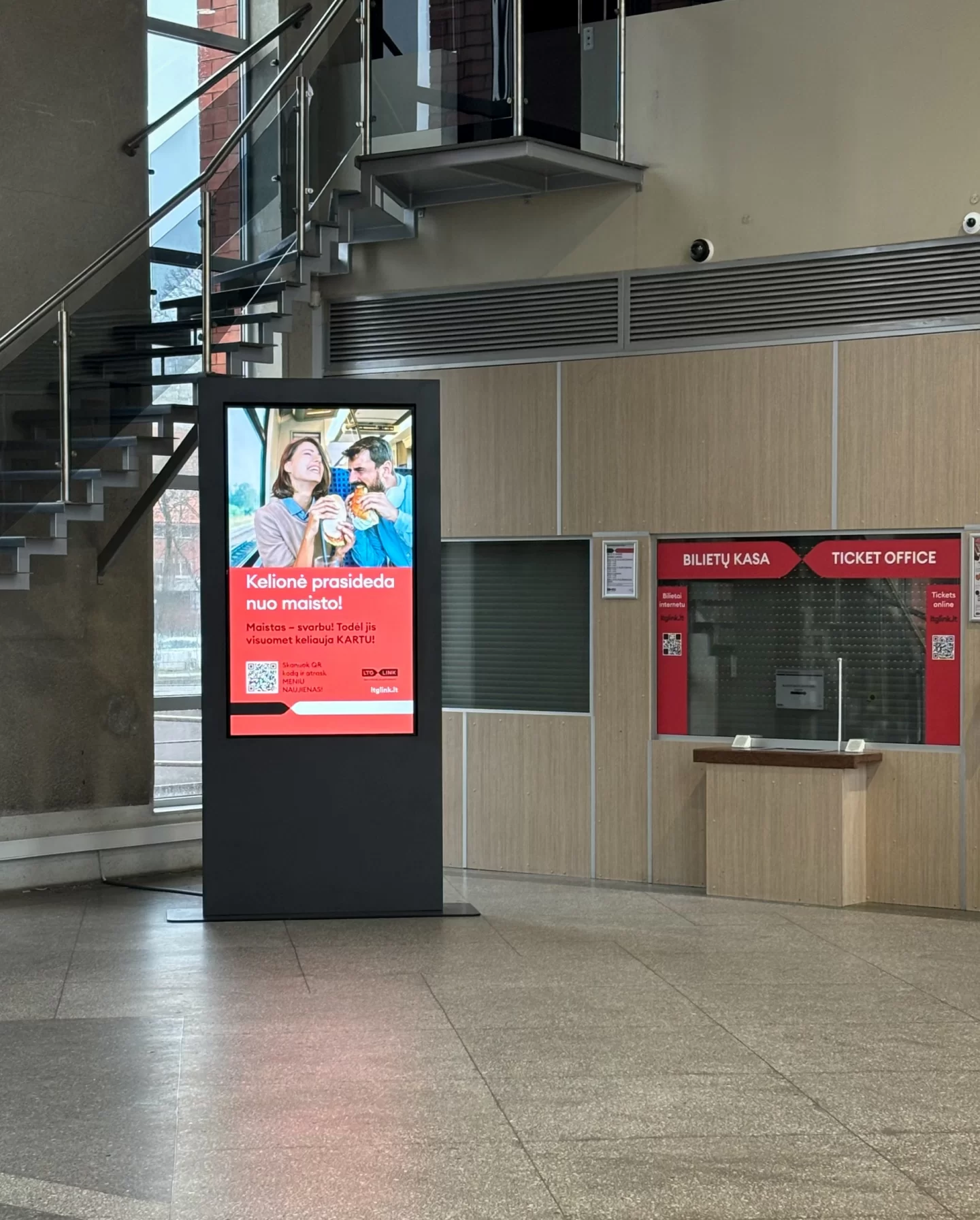 Klaipėdos geležinkelio stoties ekranas