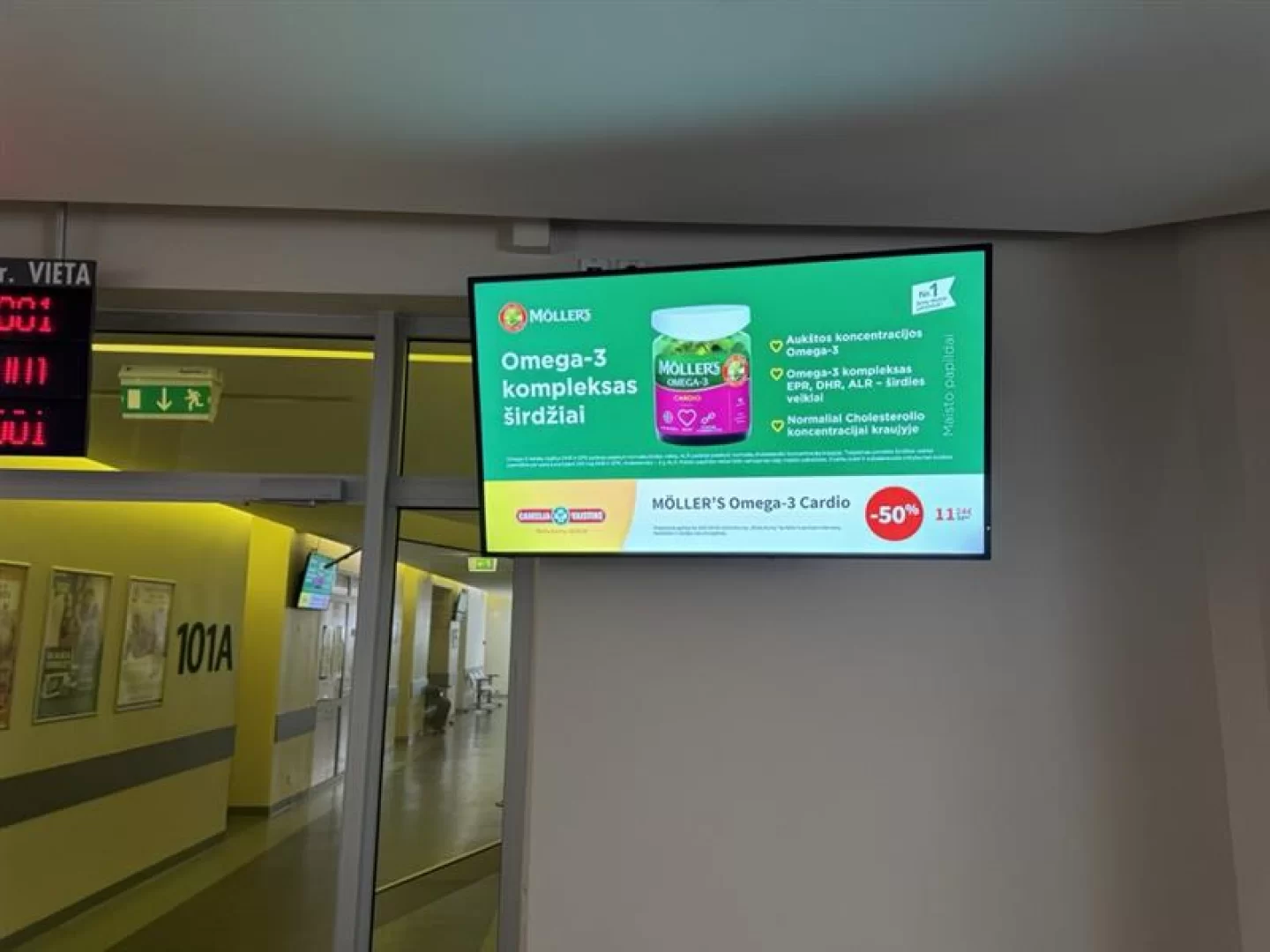 Reklaminiai ekranai VŠĮ Vilniaus centro poliklinikoje,  Diagnostikos centre
