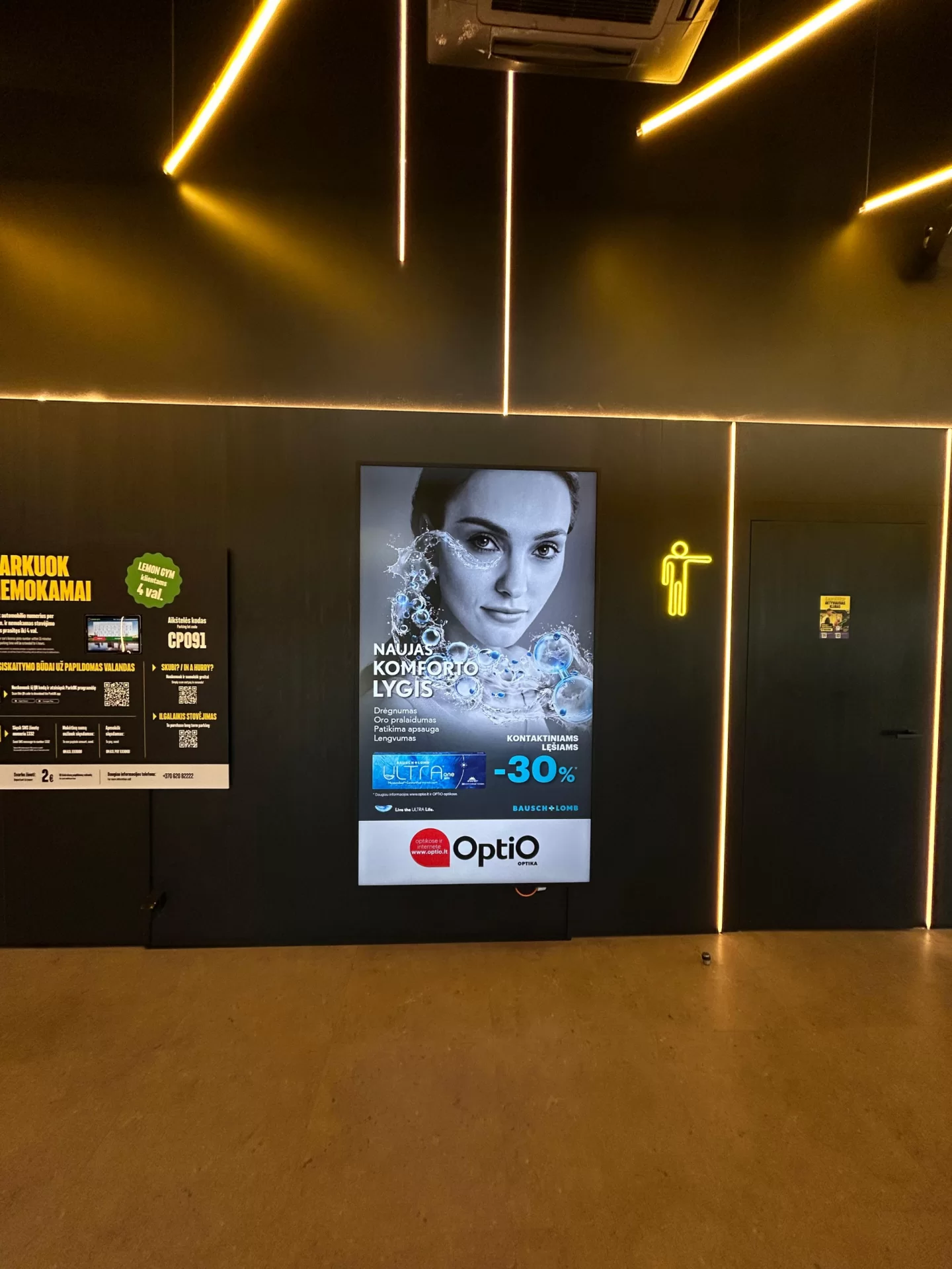LV Lemon Gym Teika reklaminiai ekranai