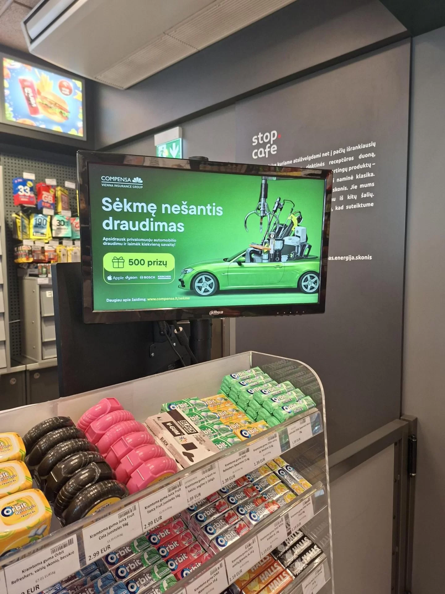 Orlen reklaminiai ekranai Šiaurės Lietuvoje