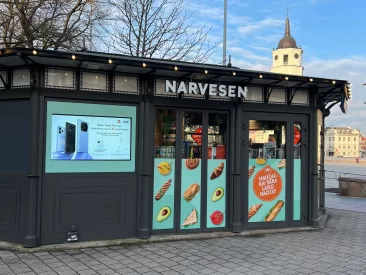 Reklama Narvesen parduotuvėse