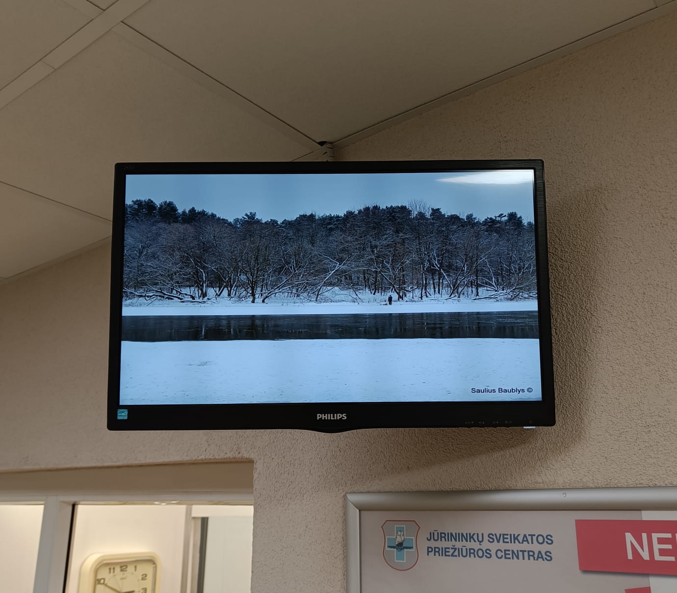 Reklaminiai ekranai Jūrininkų sveikatos priežiūros centre Pievų tako fil.