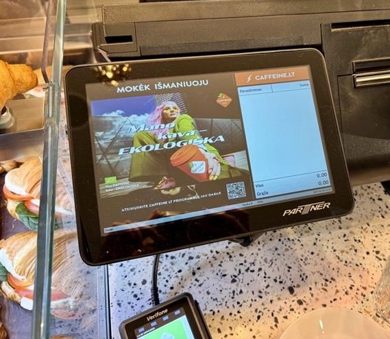 Caffeine POS kasų ekranai Panevėžyje