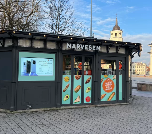 Narvesen ekranai Vilniuje