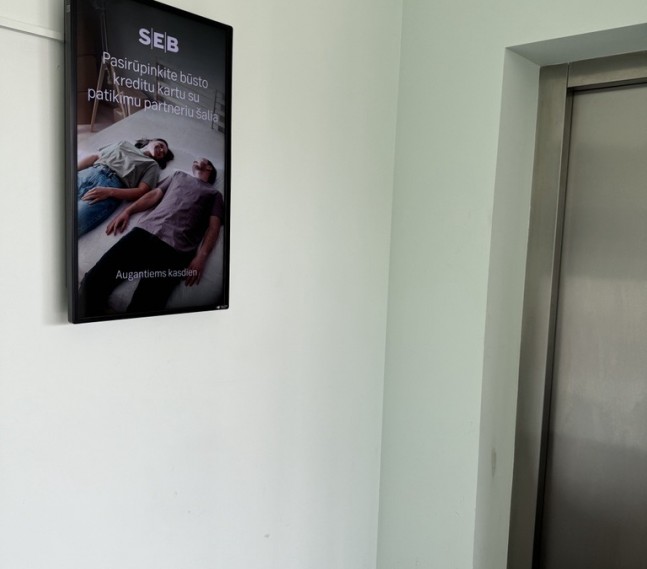 Reklaminis ekranas Baltijos verslo centre
