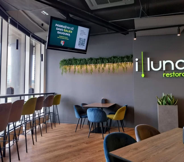Reklama verslo pietų restoranuose