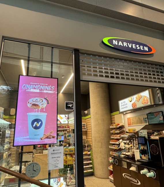 Narvesen LCD ekranas - Kaunas HyperMaxima (K543)