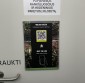 Plakatai arenos tualetuose ant durų