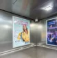 Plakatai šoniniame lifte